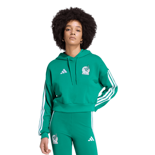 FMF Mexico Women's Cropped Soccer Hoodie Green