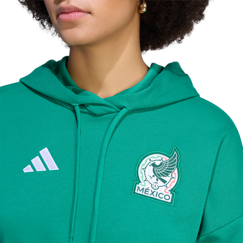 Load image into Gallery viewer, FMF Mexico Women's Cropped Soccer Hoodie Green
