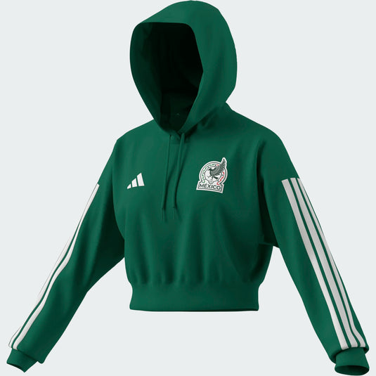 FMF Mexico Women's Cropped Soccer Hoodie Green