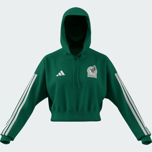 FMF Mexico Women's Cropped Soccer Hoodie Green