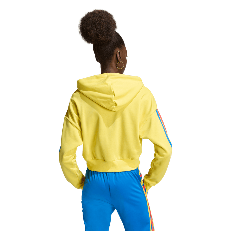 Load image into Gallery viewer, FCF Colombia Women's Cropped Soccer Hoodie Yellow
