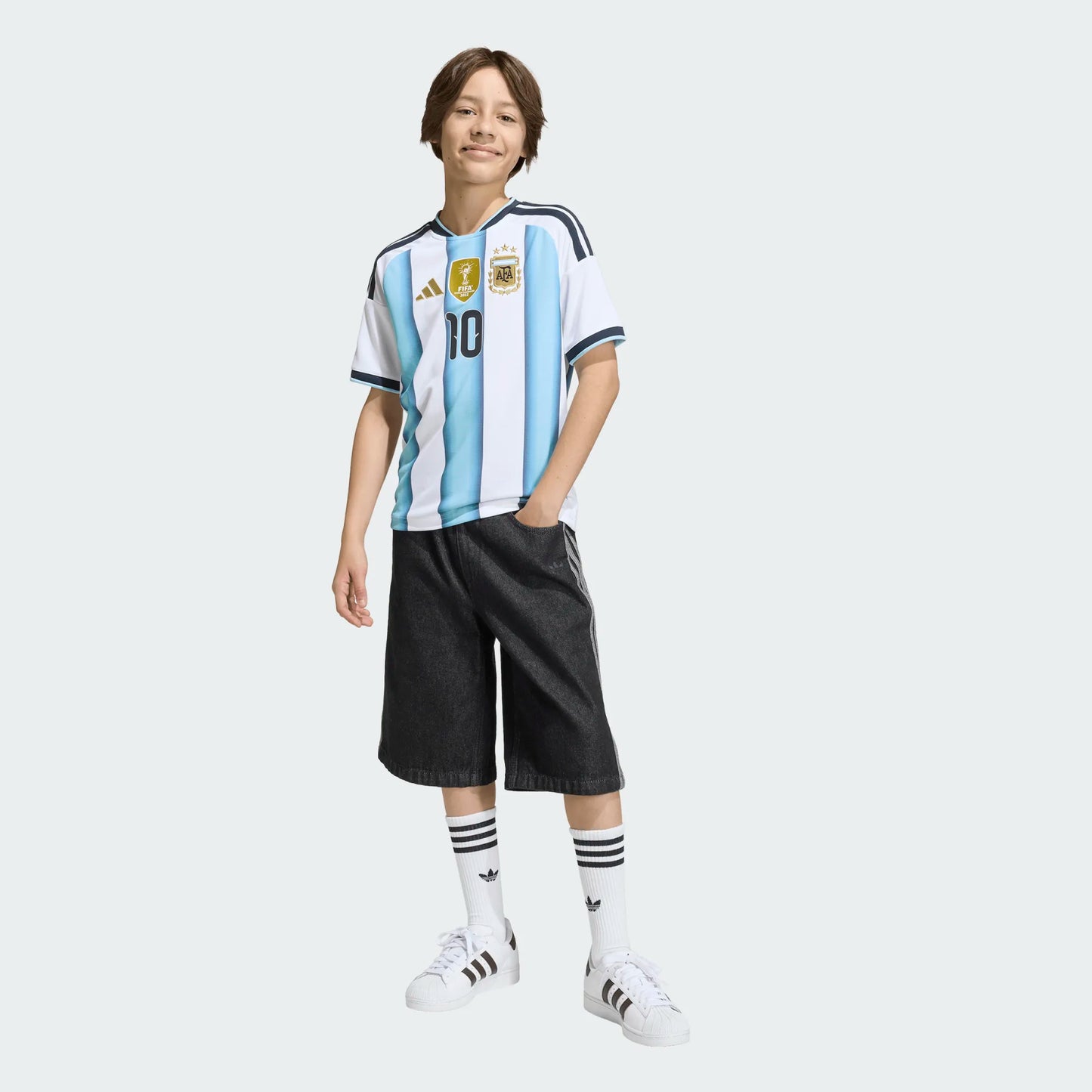 Messi #10 Youth Argentina World Cup 2026 Home Jersey