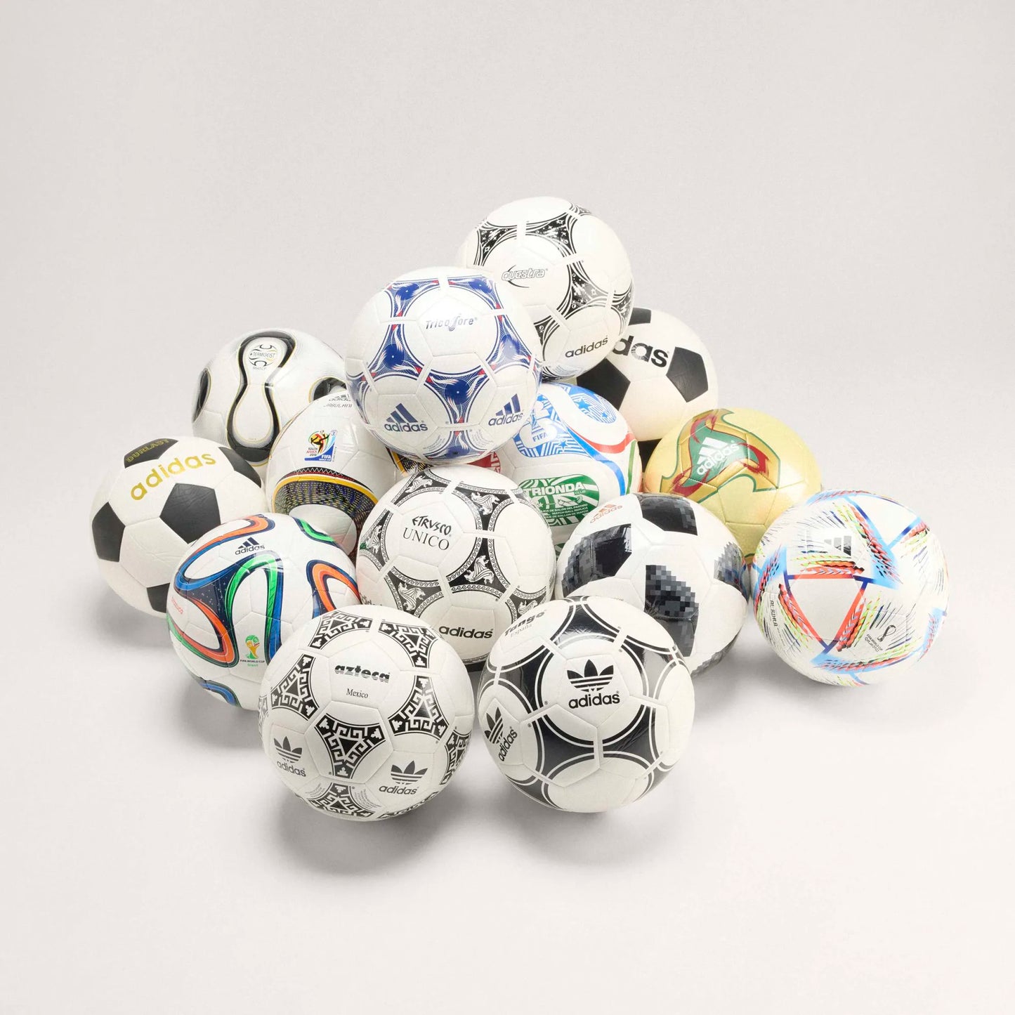 World Cup Historical Ball Set Replica Size 5 1970-2026