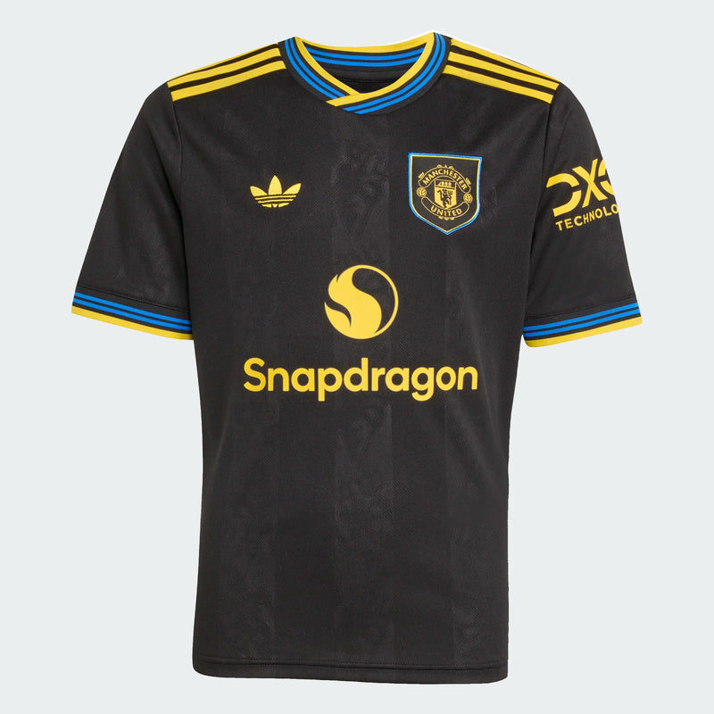 Load image into Gallery viewer, Youth Manchester United 3rd Jersey Black Yellow 2025/26
