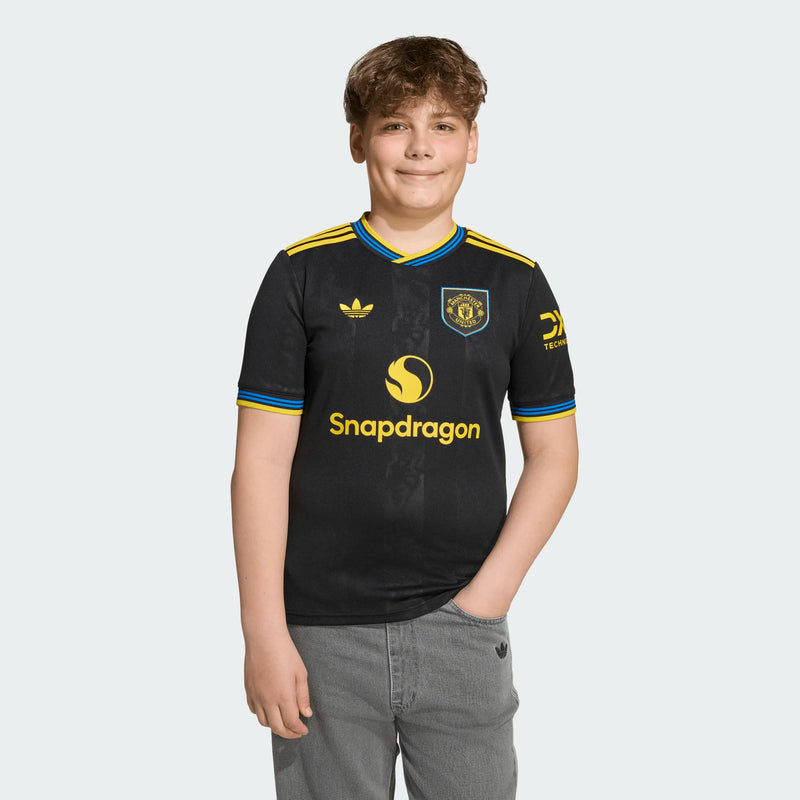 Load image into Gallery viewer, Youth Manchester United 3rd Jersey Black Yellow 2025/26
