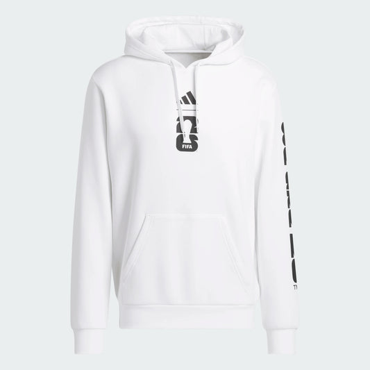 adult World Cup 2026 Logo Hoodie White