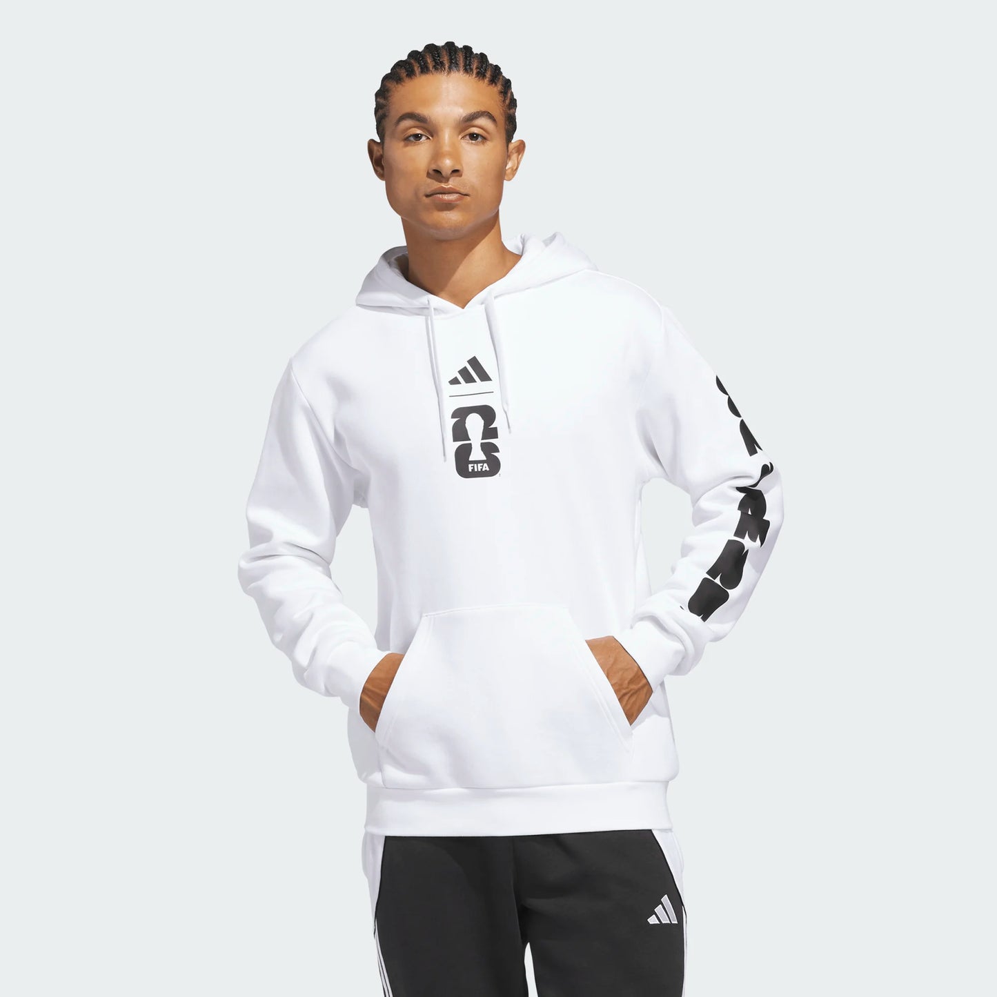 adult World Cup 2026 Logo Hoodie White
