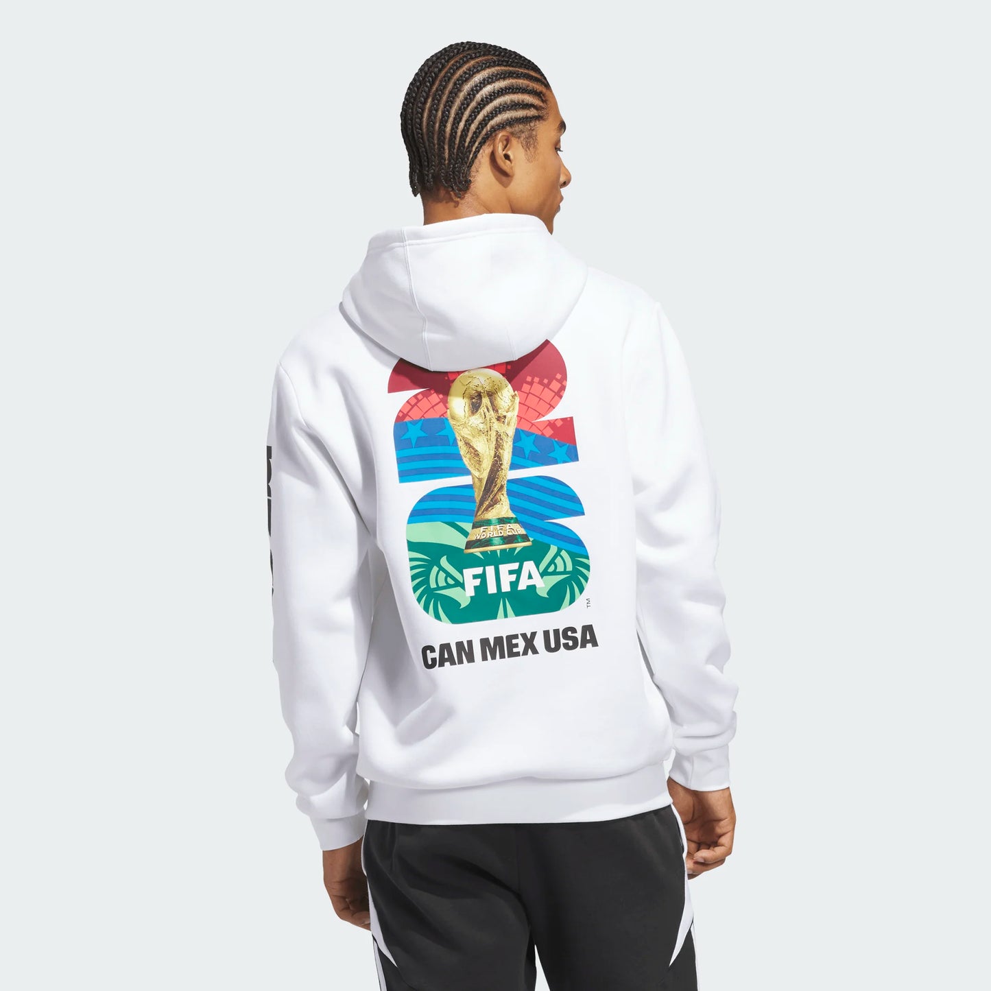 adult World Cup 2026 Logo Hoodie White