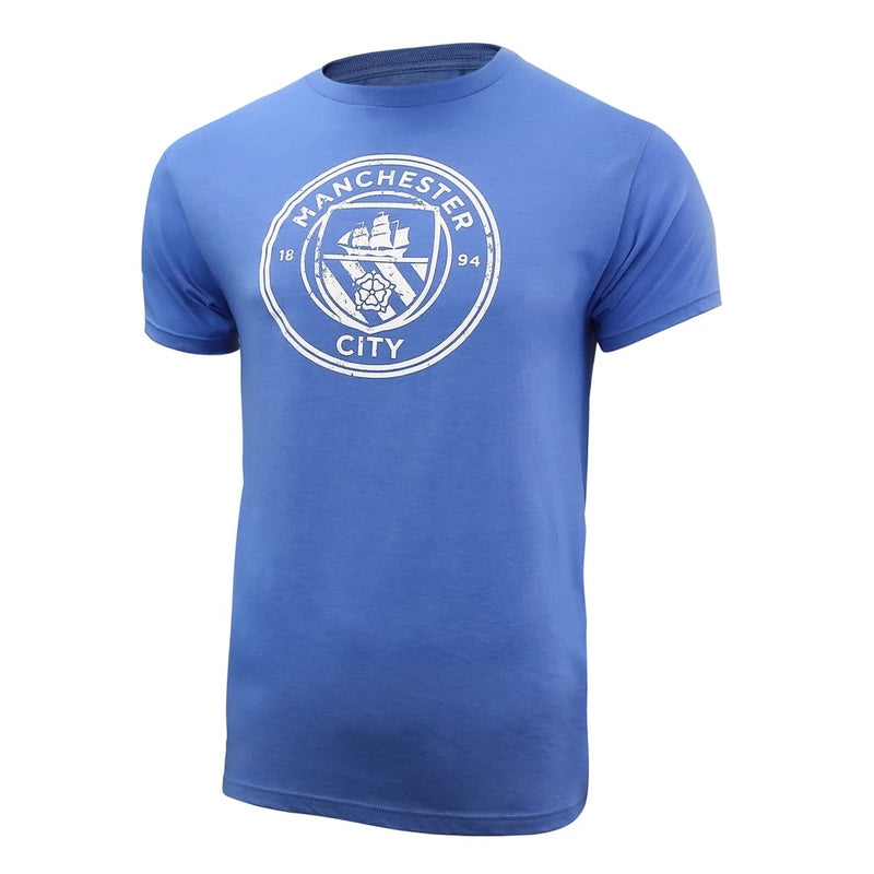 Load image into Gallery viewer, Manchester City Men's Distressed Logo T-Shirt
