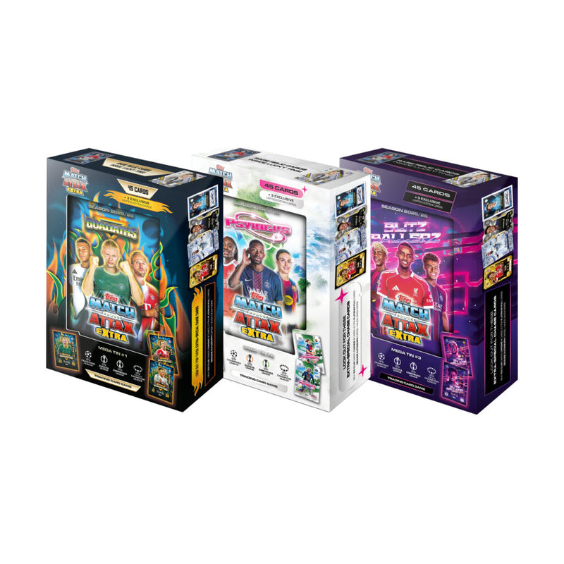 Load image into Gallery viewer, Topps Mega Tin 2025-26 Match Attax Extra UEFA Champions League
