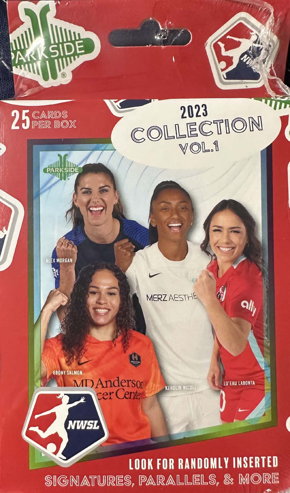 Parkside NWSL 2023 Collections Vol. 1 Trading Cards Hanger Box
