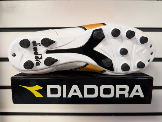 Diadora Brasil LT+ MDPU White Gold Soccer Cleats