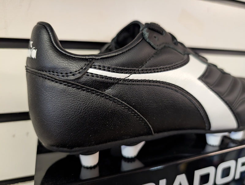 Load image into Gallery viewer, Diadora Brasil LT MDPU Black White Soccer Cleats
