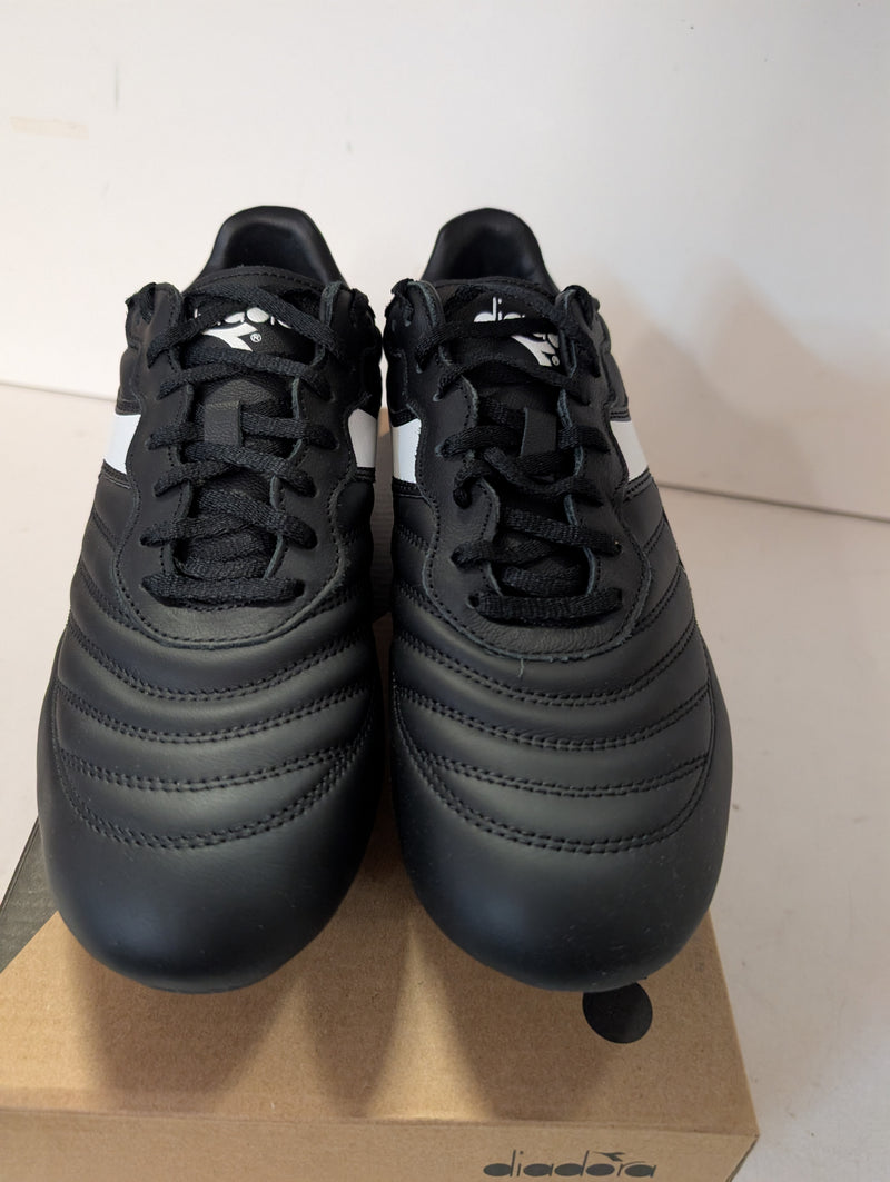 Load image into Gallery viewer, Diadora Brasil LT MDPU Black White Soccer Cleats
