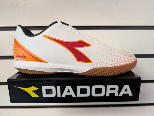 Diadora Pichichi 7 Indoor Soccer Futsal Shoes White Red