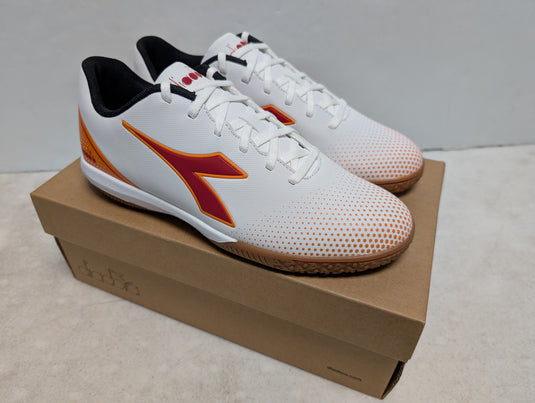 Diadora Pichichi 7 Indoor Soccer Futsal Shoes White Red