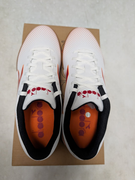Diadora Pichichi 7 Indoor Soccer Futsal Shoes White Red