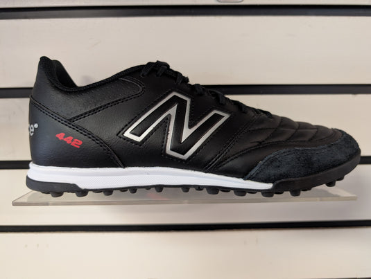 New Balance 442 V2 Team Turf Soccer Shoes Black Leather