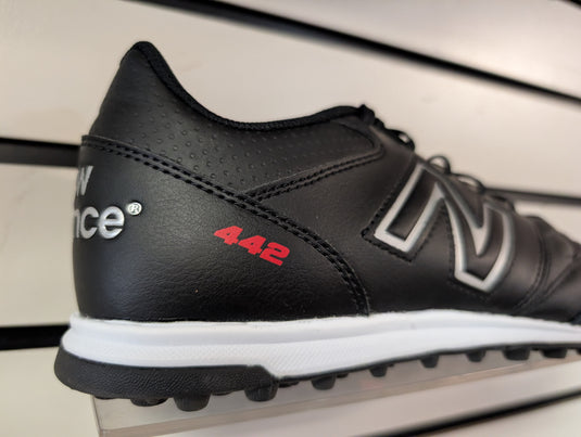 New Balance 442 V2 Team Turf Soccer Shoes Black Leather