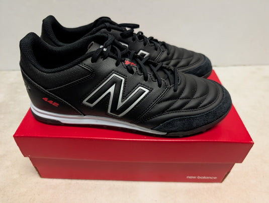 New Balance 442 V2 Team Turf Soccer Shoes Black Leather