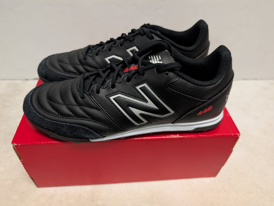 New Balance 442 V2 Team Turf Soccer Shoes Black Leather