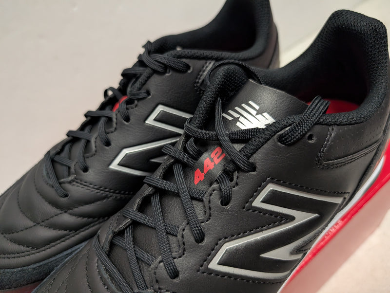 Load image into Gallery viewer, New Balance 442 V2 Team Turf Soccer Shoes Black Leather
