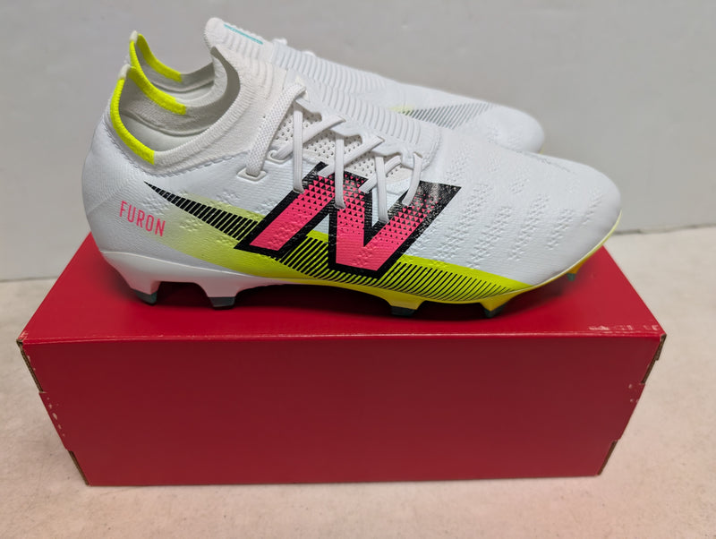 Load image into Gallery viewer, New Balance Furon Pro FG V7+ White Soccer Cleats Wide
