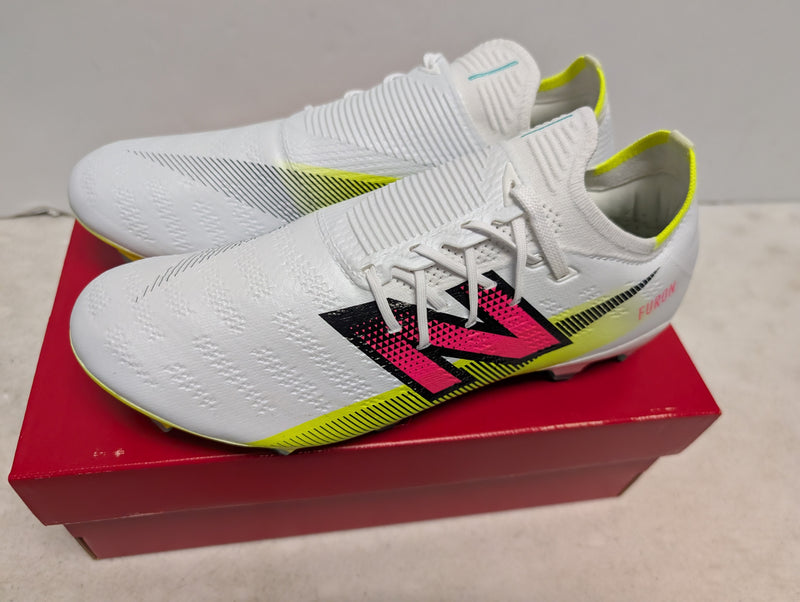 Load image into Gallery viewer, New Balance Furon Pro FG V7+ White Soccer Cleats Wide
