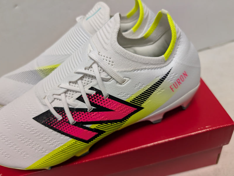 Load image into Gallery viewer, New Balance Furon Pro FG V7+ White Soccer Cleats Wide
