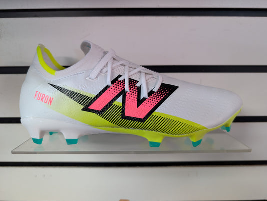New Balance Furon Pro FG V7+ White Soccer Cleats Wide