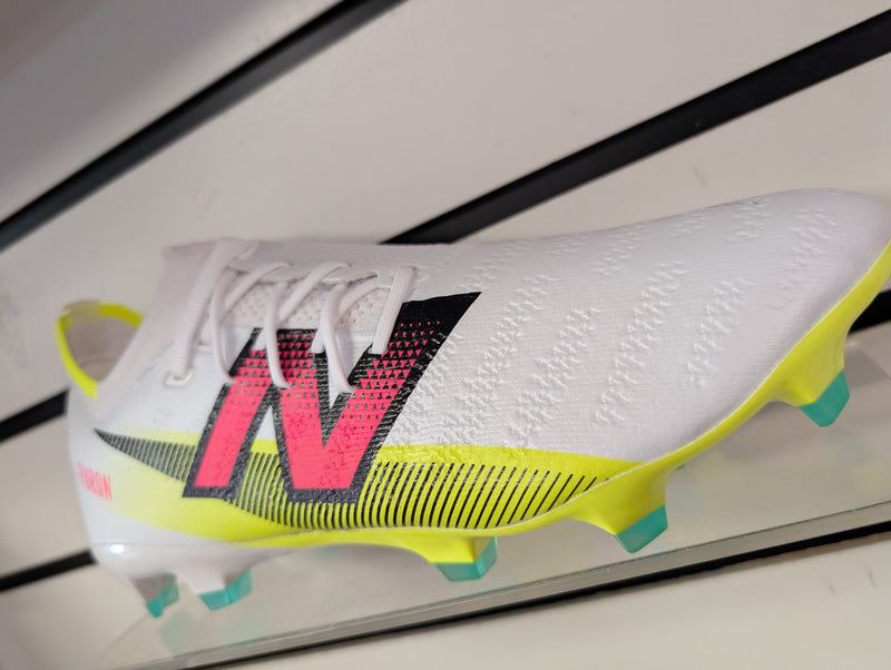 Load image into Gallery viewer, New Balance Furon Pro FG V7+ White Soccer Cleats Wide
