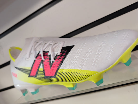 New Balance Furon Pro FG V7+ White Soccer Cleats Wide