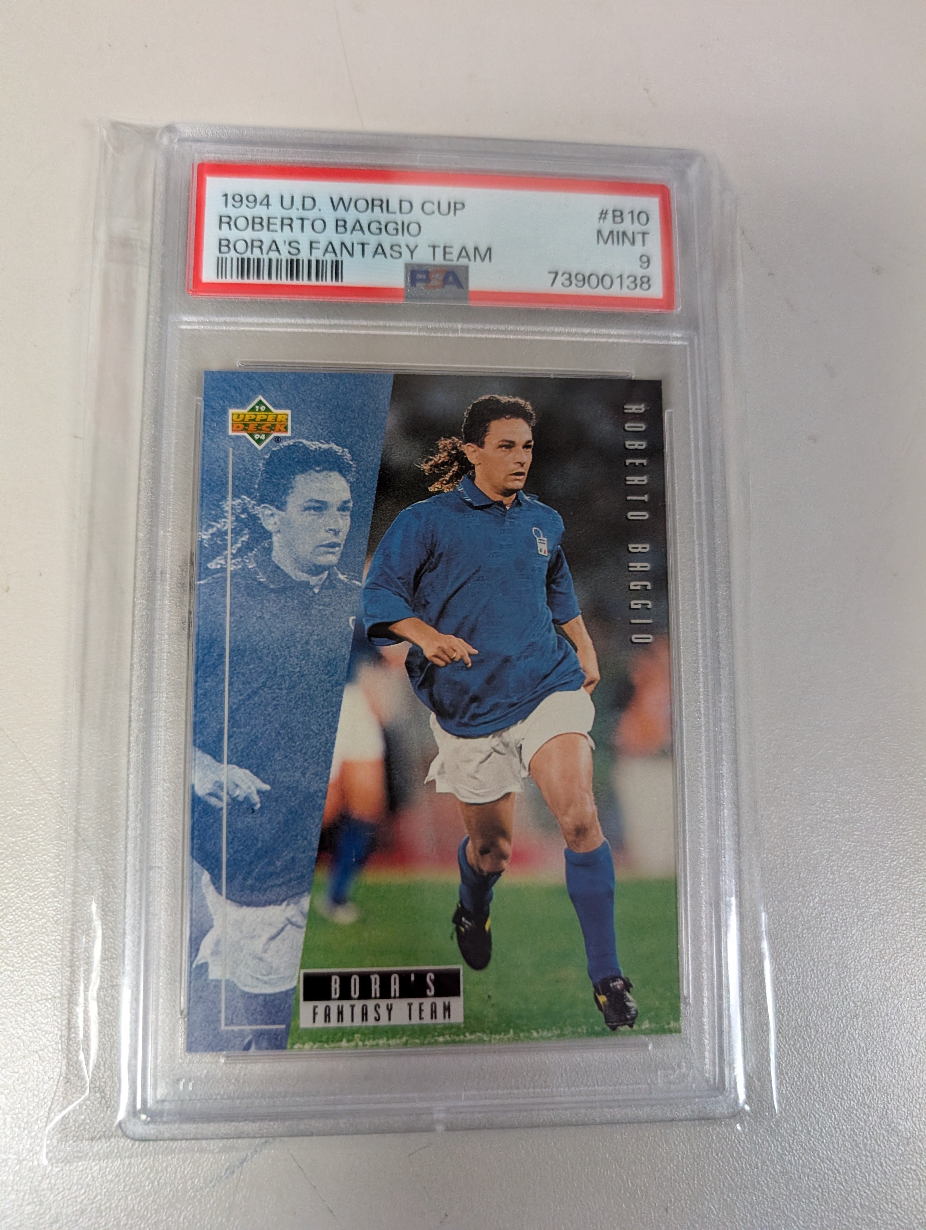 ROBERTO BAGGIO 2500枚限定カード 1994 Upper Deck World Cup Roberto Baggio Bora's Fantasy Team PSA 9