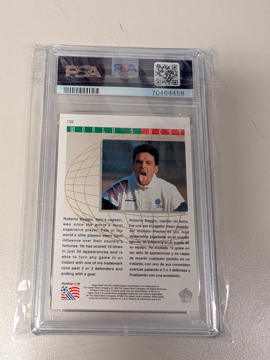 1993 Upper Deck World Cup Roberto Baggio World's Best PSA 9