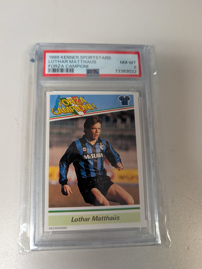 Load image into Gallery viewer, 1989 Kenner Sportstars Lothar Matthaus Forza Campioni PSA 8
