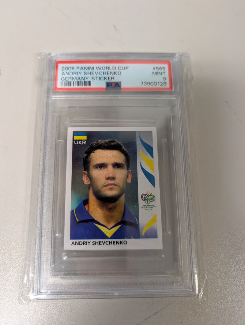 Load image into Gallery viewer, 2006 Panini Andry Schevchenko Sticker Ukraine PSA 9

