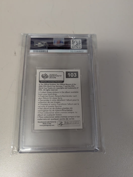 2006 Panini David Beckham England Sticker PSA 8