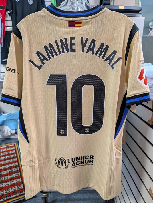 Lamine Yamal #10 Men's Barcelona Kobe Authentic Jersey La Liga Winners Badge
