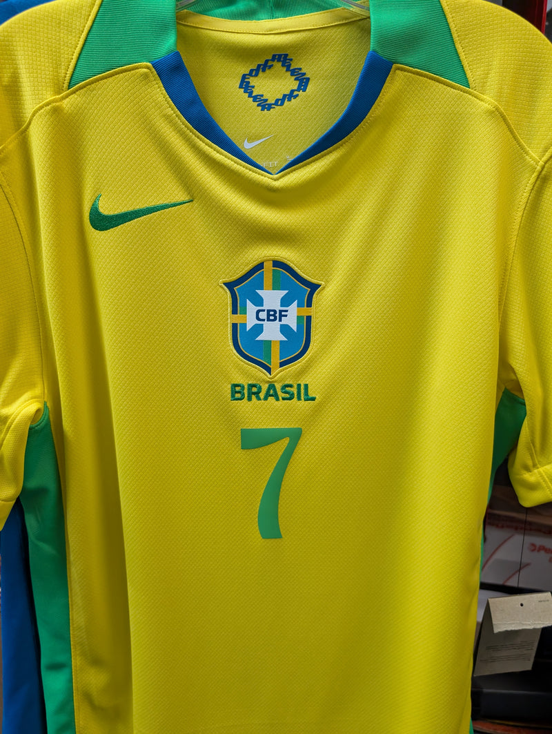 Load image into Gallery viewer, Vini #7 Nike Brazil 2025 Stadium Jersey Home
