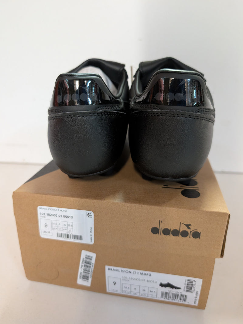 Load image into Gallery viewer, Diadora Brasil Icon LT T MDPU Black Leather
