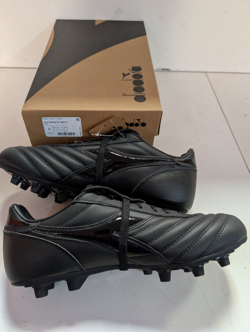 Load image into Gallery viewer, Diadora Brasil Icon LT T MDPU Black Leather
