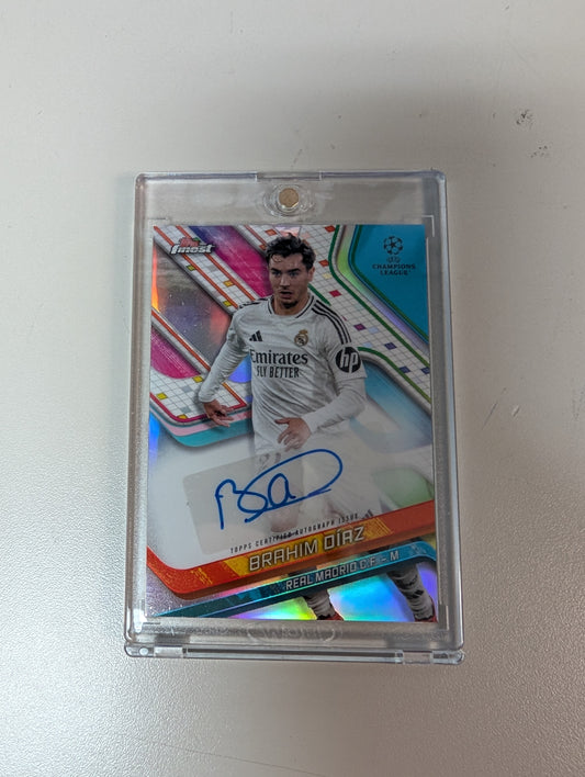 Brahim Diaz Real Madrid Autograph Topps Finest  #BA-BD