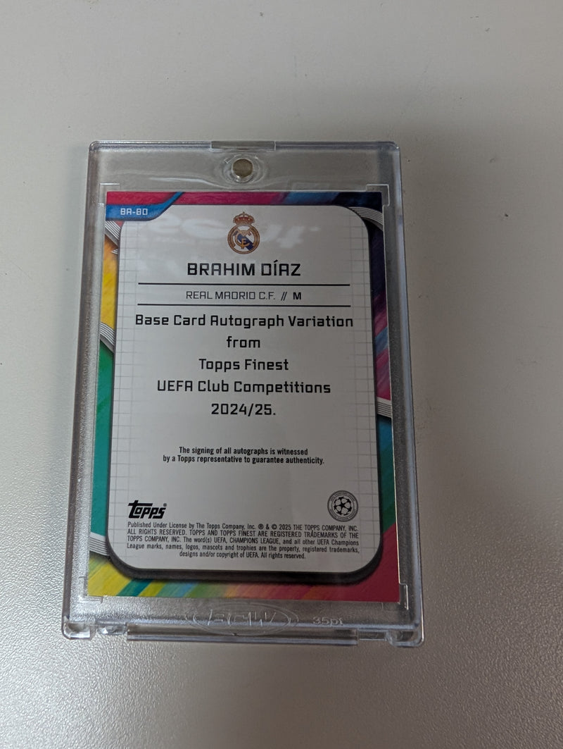Load image into Gallery viewer, Brahim Diaz Real Madrid Autograph Topps Finest  #BA-BD
