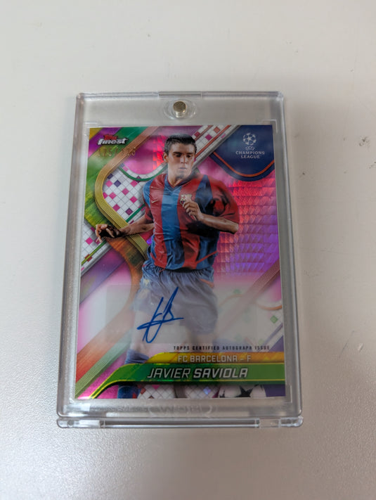 Javier Saviola FC Barcelona Autograph Topps Finest 125/125  #BA-JS