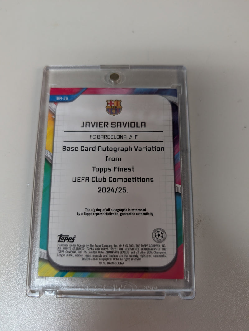 Load image into Gallery viewer, Javier Saviola FC Barcelona Autograph Topps Finest 125/125  #BA-JS

