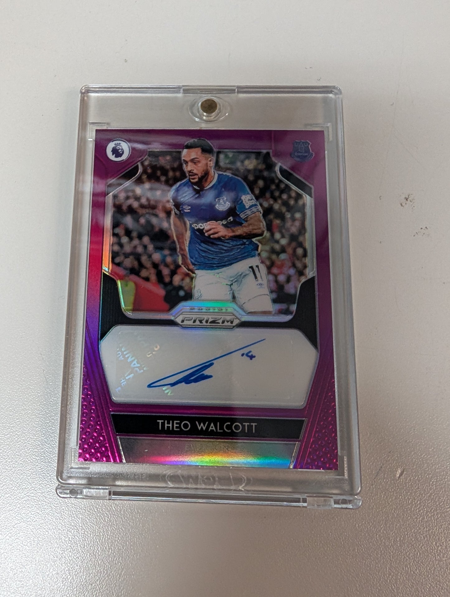 2019-2020 Theo Walcott Everton Autographed Panini 43/99 #S-TWA