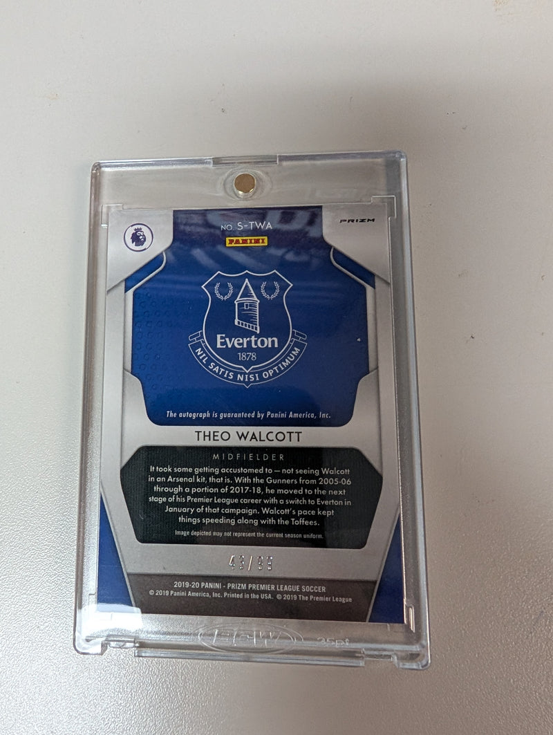 Load image into Gallery viewer, 2019-2020 Theo Walcott Everton Autographed Panini 43/99 #S-TWA
