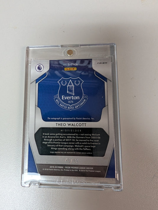 2019-2020 Theo Walcott Everton Autographed Panini 43/99 #S-TWA