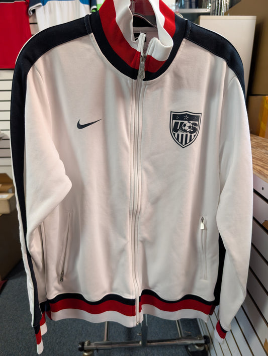 NIKE White USA Men's Medium N98 Jacket Full Zip ***VINTAGE USED***
