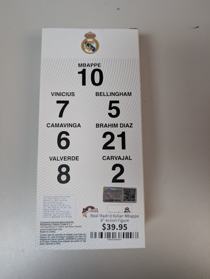 Load image into Gallery viewer, Real Madrid Kylian Mbappe #10 8" Action Figure
